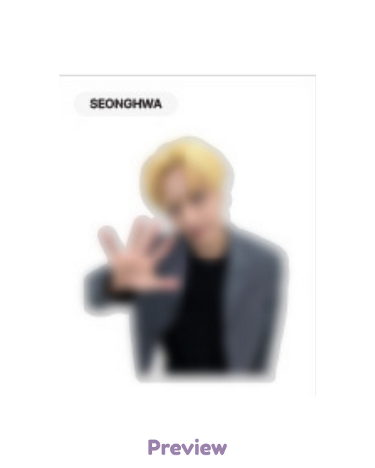 Seonghwa Apple Music Lucky Draw 1.2 Sticker ver. Golden Hour part 5 ATEEZ