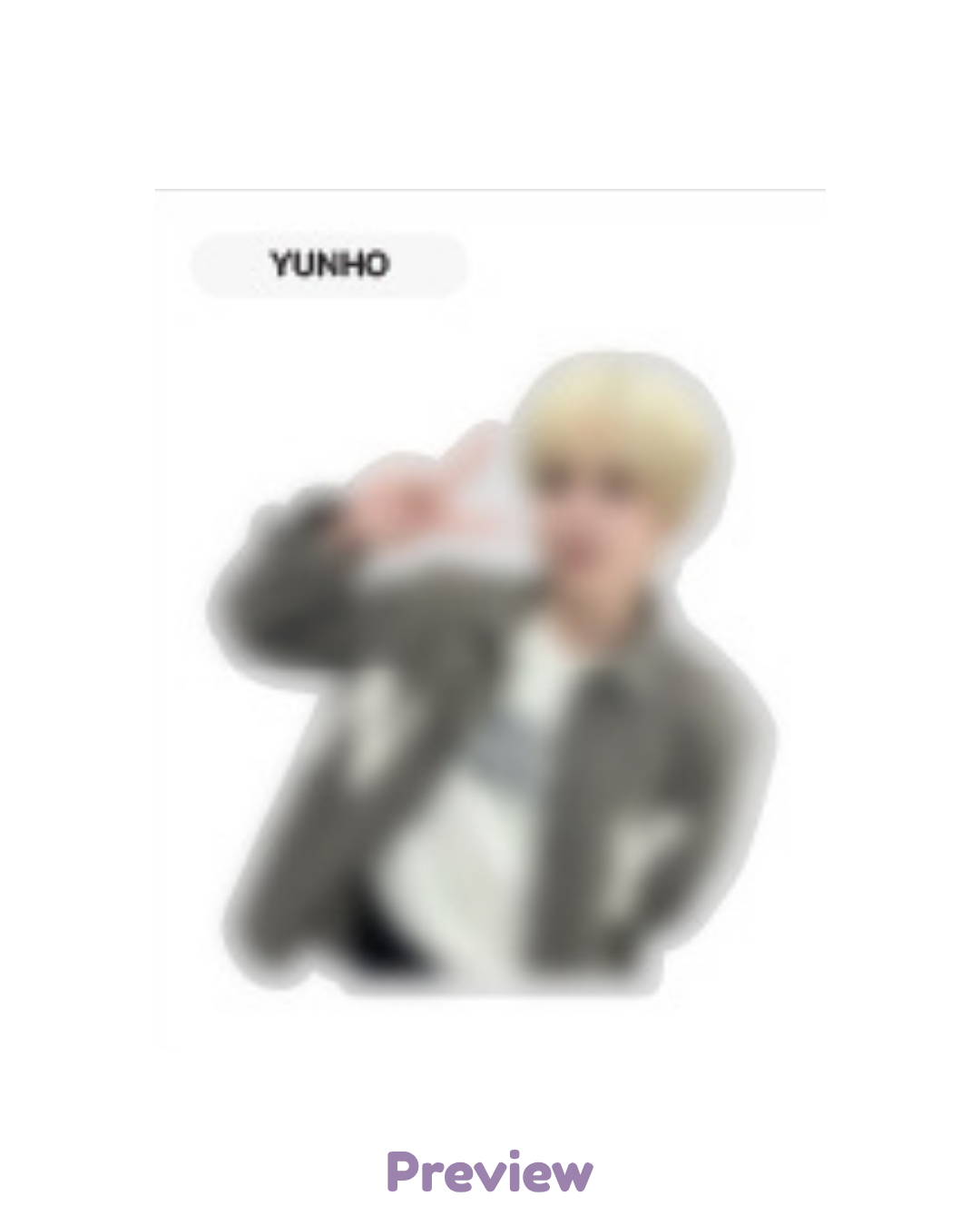 Yunho Apple Music Lucky Draw 1.2 Sticker ver. Golden Hour part 5 ATEEZ