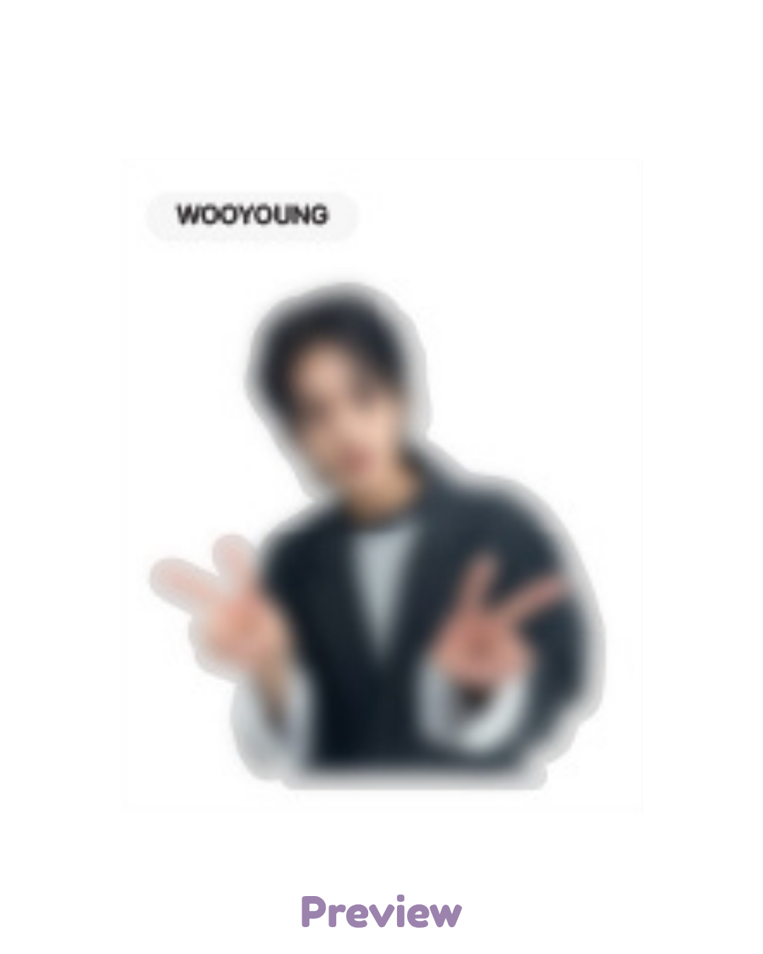 Wooyoung Apple Music Lucky Draw 1.2 Sticker ver. Golden Hour part 5 ATEEZ