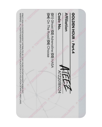 Seonghwa Z ver. Z album incl. Golden Hour part 4 ATEEZ