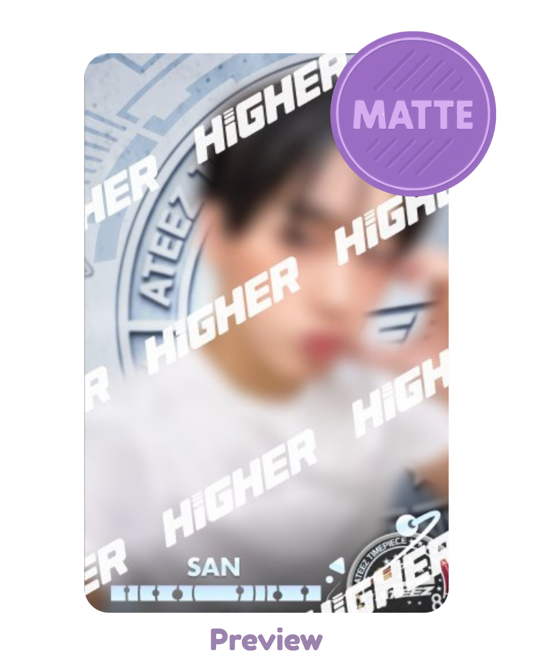 San Higher Timepiece NASA selfie SPACE ver. Matte Golden Hour part 4 ATEEZ