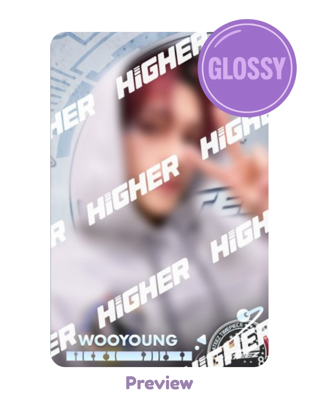 Wooyoung Higher Timepiece NASA selfie SPACE ver. Glossy Golden Hour part 4 ATEEZ