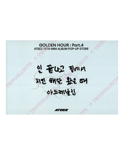 Mingi Cafe event set benefit postcard Soundwave Golden Hour part 4 ATEEZ