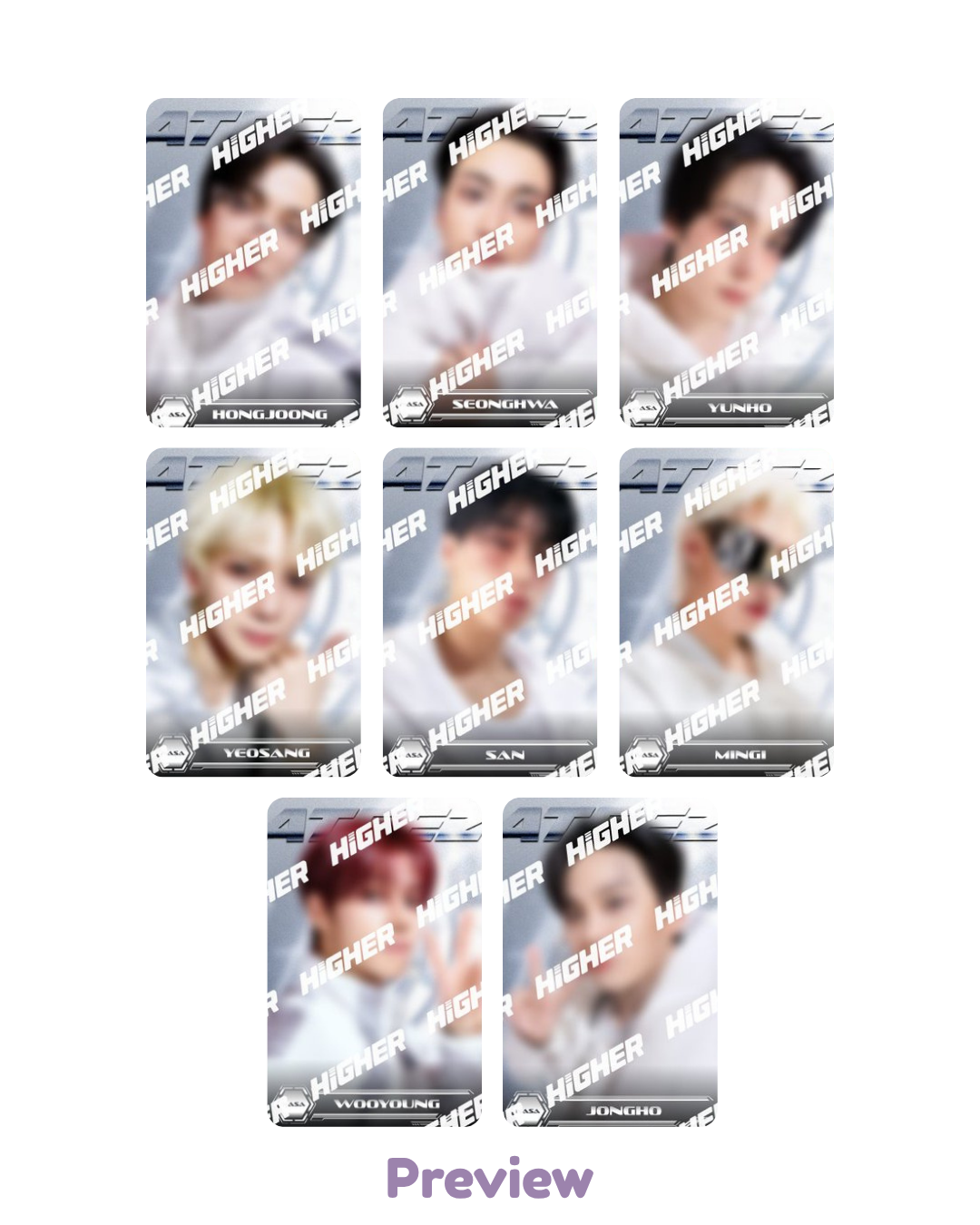 Set/OT8 + Timepiece Case Higher Timepiece NASA selfie ver. Golden Hour part 4 ATEEZ