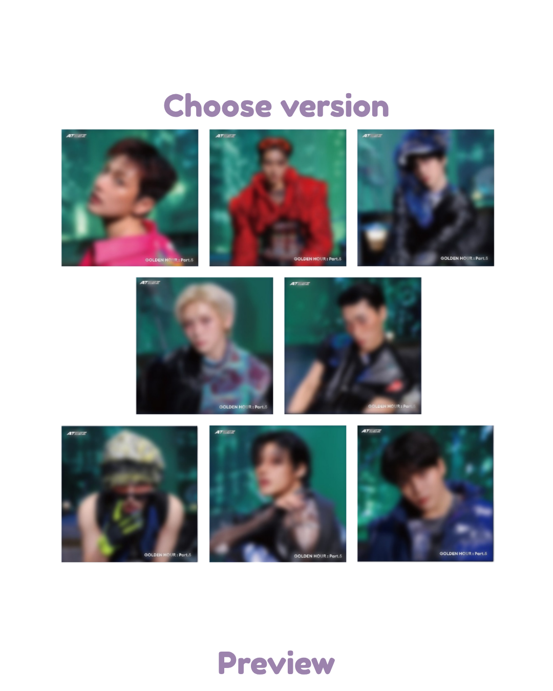 Sealed Digipack choose member Golden Hour part 5 ATEEZ