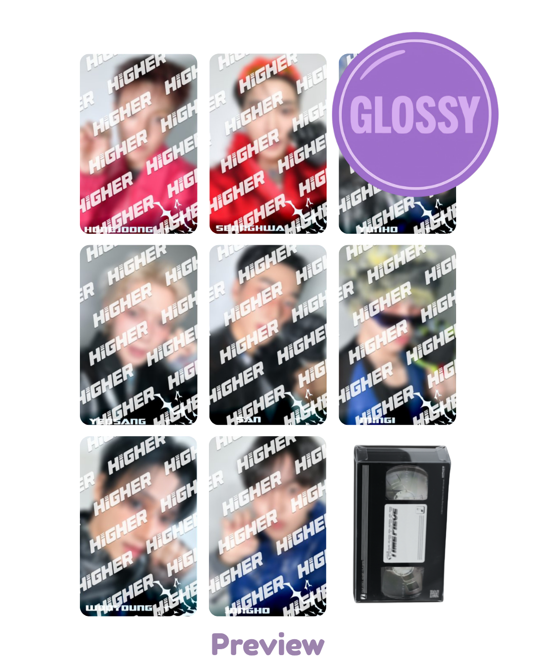 Set/OT8 Higher Timepiece 1.0 Comeback Selfie ver. Glossy Golden Hour part 5 ATEEZ