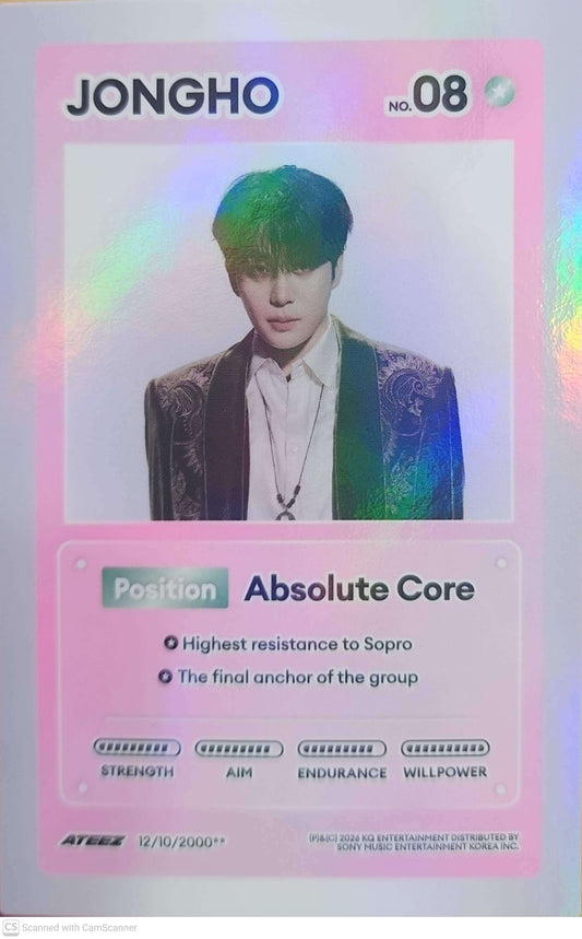 Jongho Photobook incl. A ver. Character Card Golden Hour part 5 ATEEZ