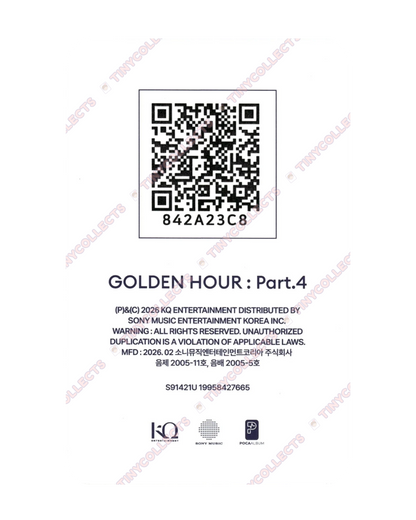 Wooyoung Diary ver. QR poca incl. Golden Hour part 4 ATEEZ