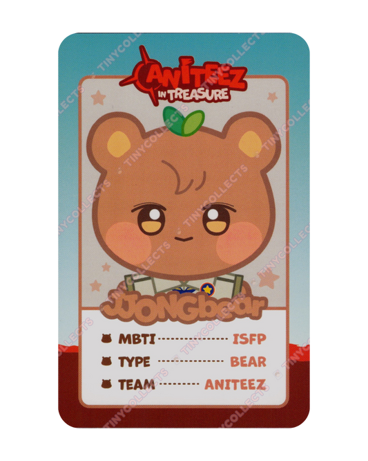 JJONGbear trading card 8 Aniteez in Treasure ATEEZ