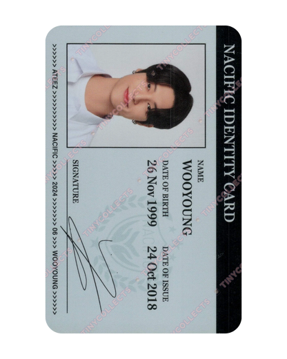Wooyoung Nacific 6.2 Dear.Youth ver. ID card ATEEZ collab