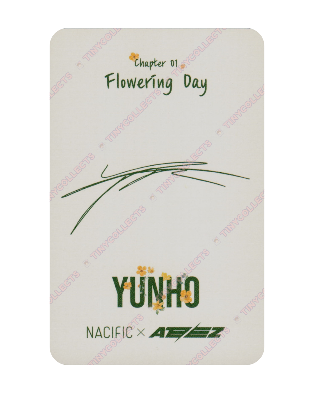 Yunho Nacific 1.1 Flowering Day ver. Photocard ATEEZ collab