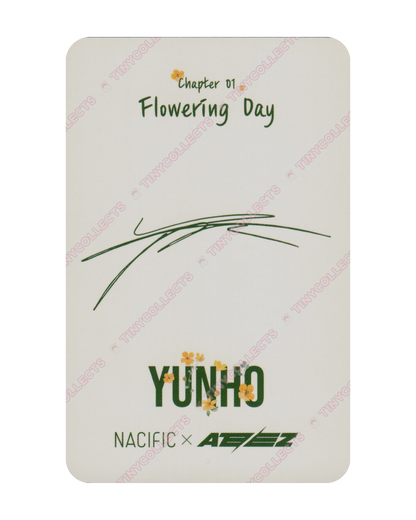 Yunho Nacific 1.1 Flowering Day ver. Photocard ATEEZ collab