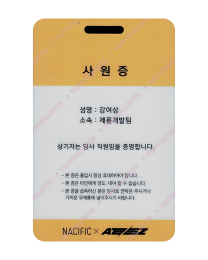 Yeosang Nacific 3.2 Office ver. ID card ATEEZ collab