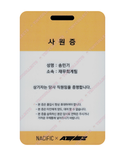 Mingi Nacific 3.2 Office ver. ID card ATEEZ collab