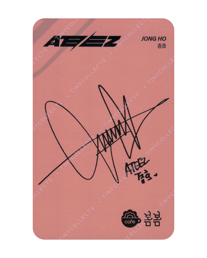 Jongho Cafe BomBom 1.0 collab benefit ATEEZ