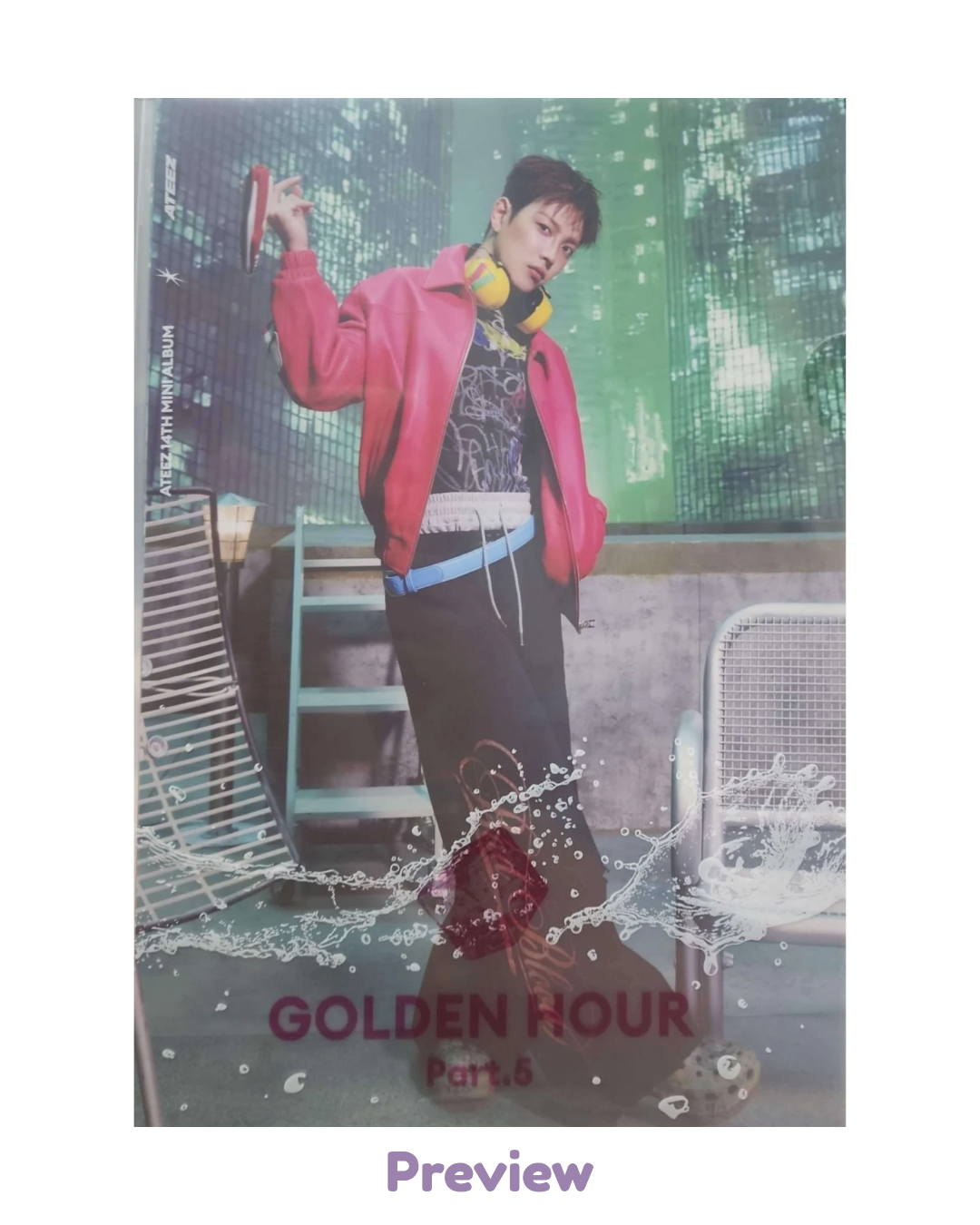 Set/OT8 Soundwave L Holder Photo Set merch Pop-up Golden Hour part 5 ATEEZ