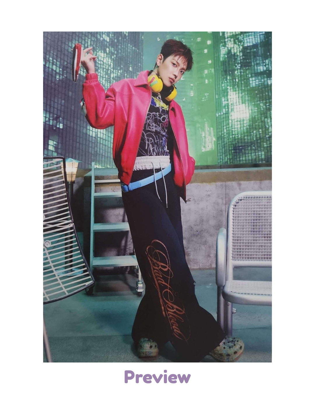 Hongjoong Soundwave L Holder Photo Set merch Pop-up Golden Hour part 5 ATEEZ