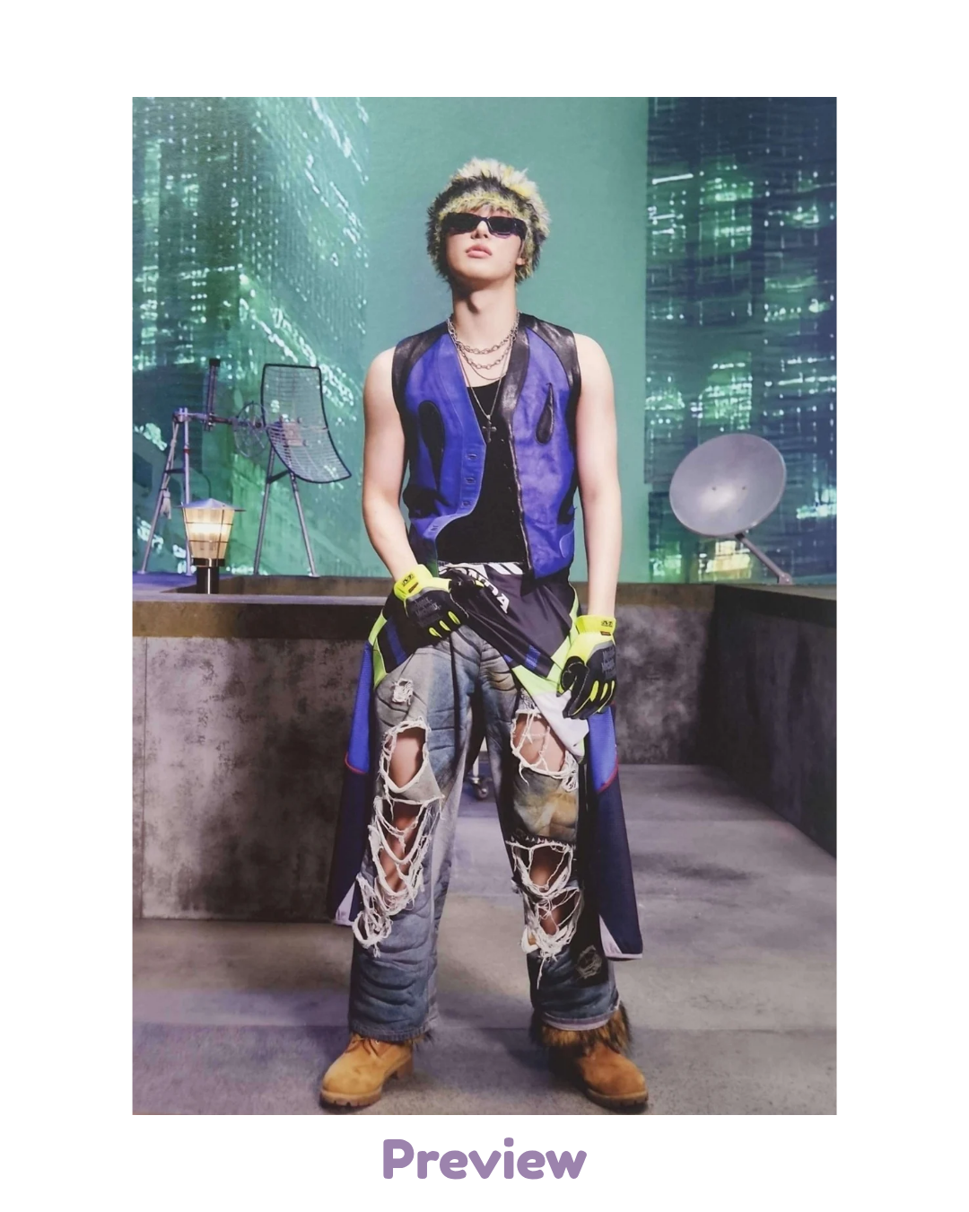 Mingi Soundwave L Holder Photo Set merch Pop-up Golden Hour part 5 ATEEZ