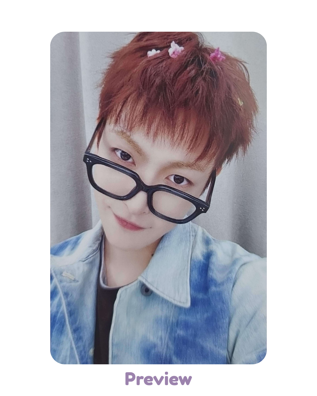 Hongjoong Makestar Lucky Draw 1.2 Hair Clip ver. Golden Hour part 5 ATEEZ