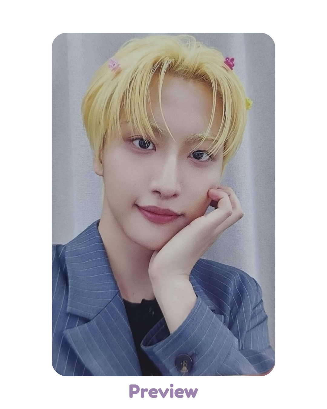 Seonghwa Makestar Lucky Draw 1.2 Hair Clip ver. Golden Hour part 5 ATEEZ