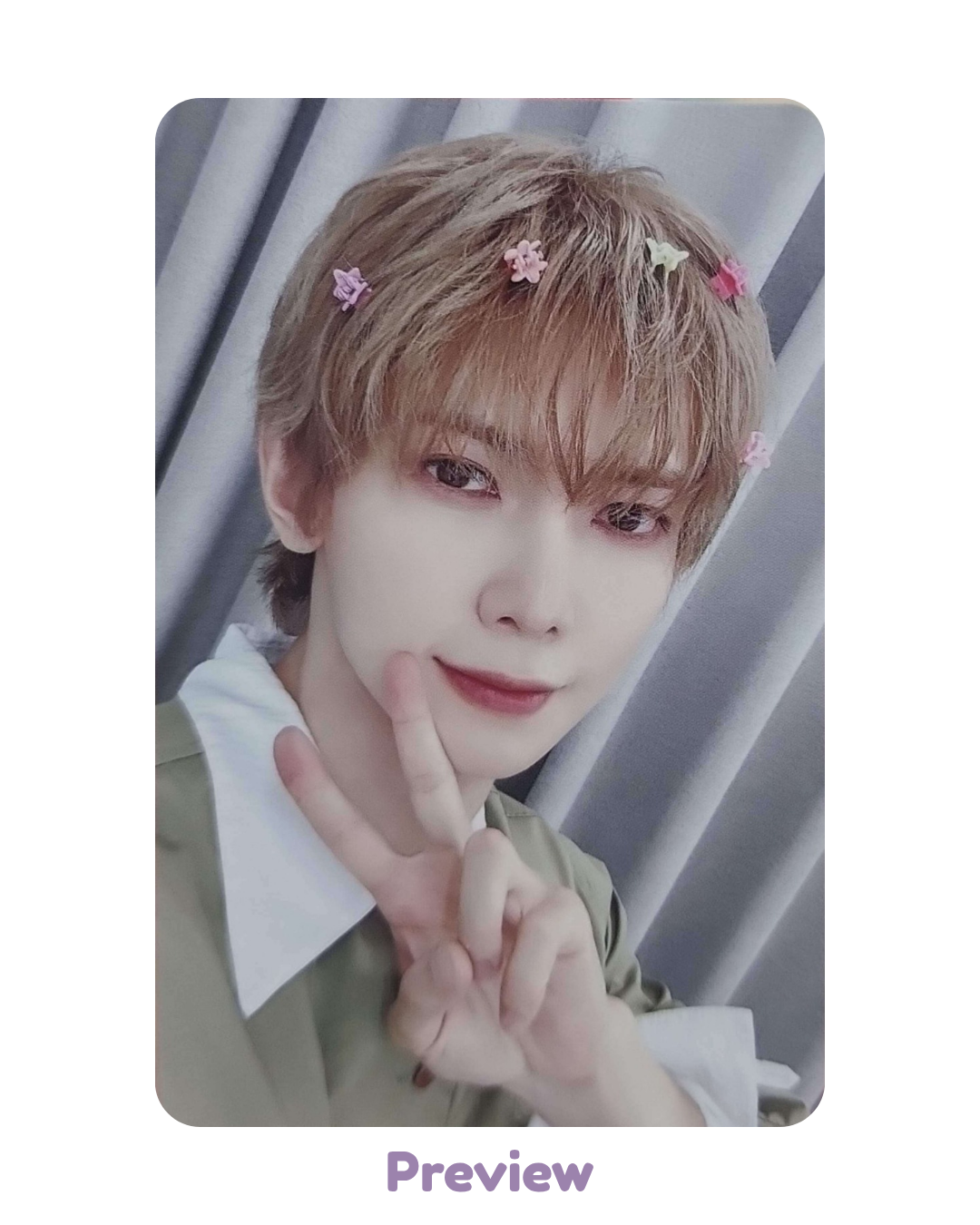 Yeosang Makestar Lucky Draw 1.2 Hair Clip ver. Golden Hour part 5 ATEEZ