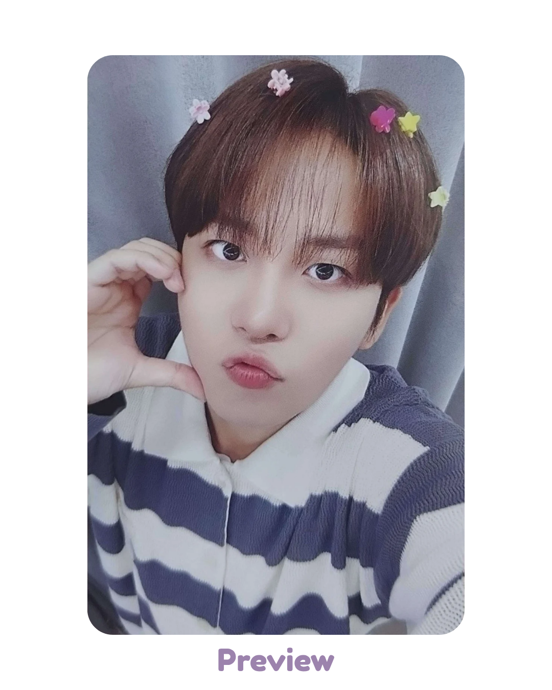 Jongho Makestar Lucky Draw 1.2 Hair Clip ver. Golden Hour part 5 ATEEZ