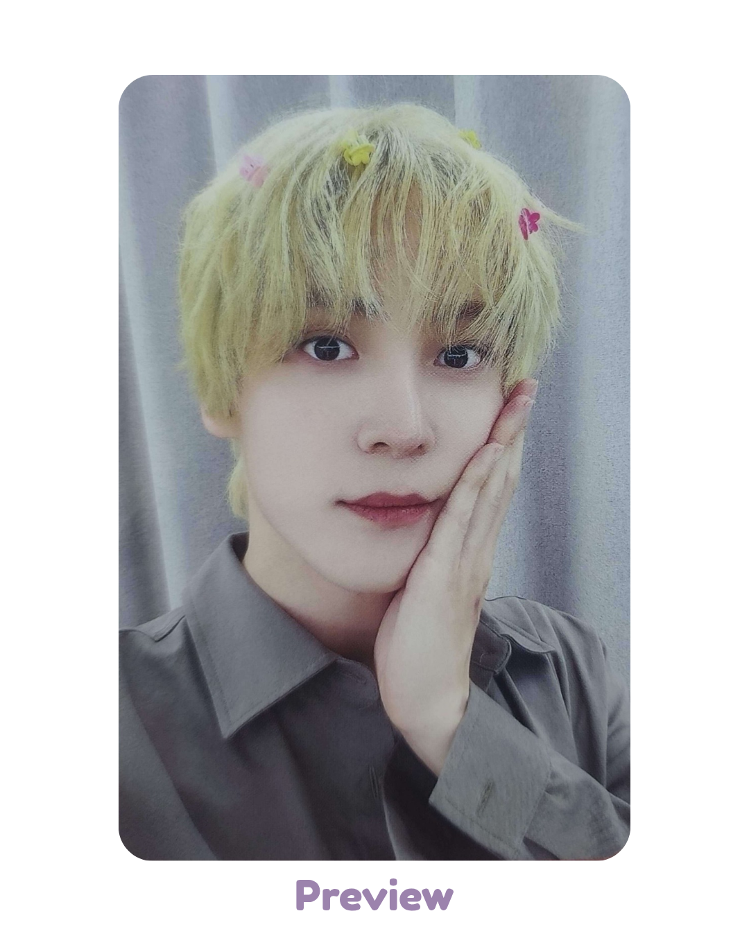 Yunho Makestar Lucky Draw 1.2 Hair Clip ver. Golden Hour part 5 ATEEZ