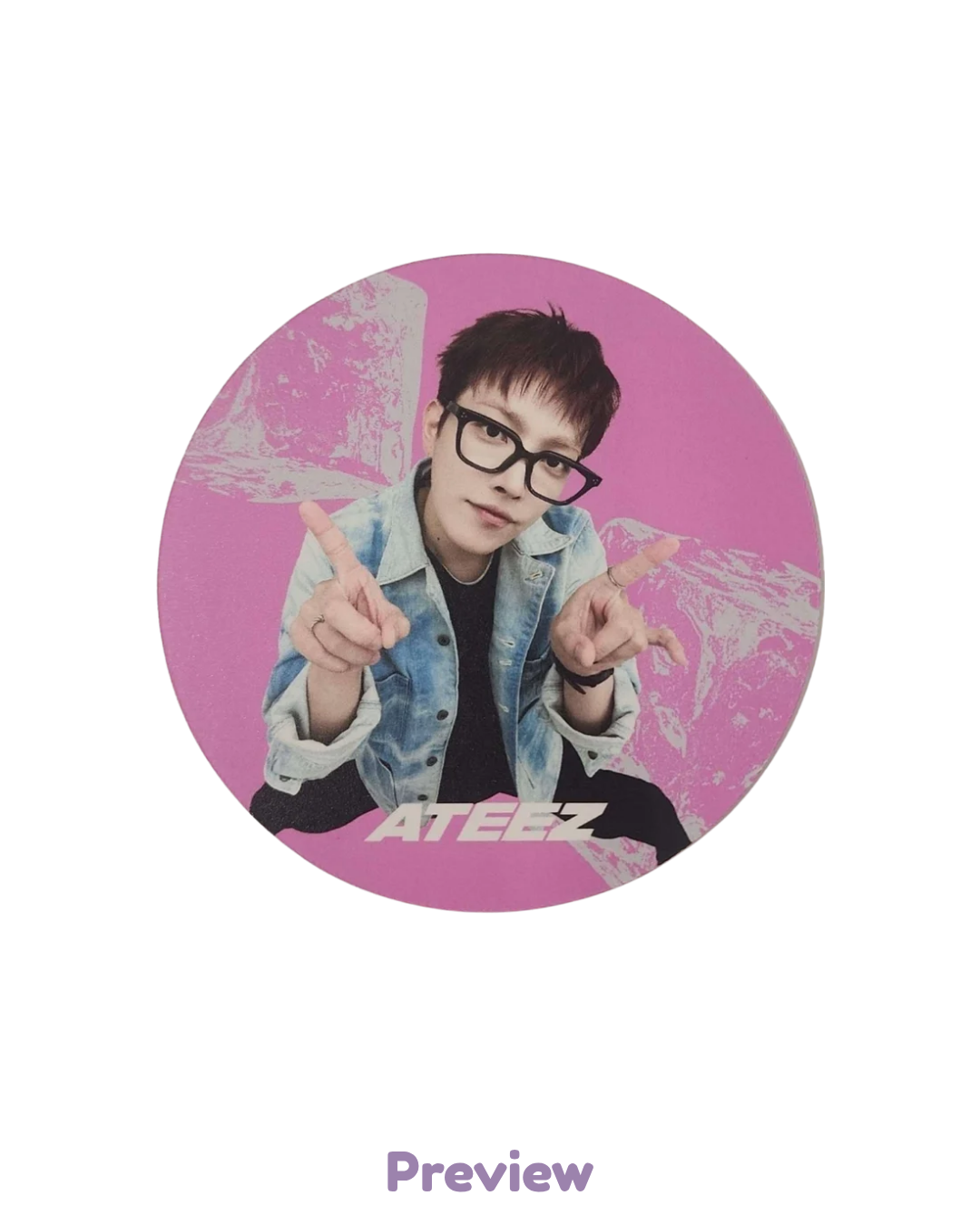 Hongjoong Apple Music/Offik Cafe Event 1.2 Coaster ver. Golden Hour part 5 ATEEZ