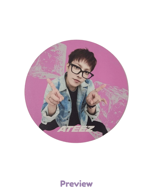 Hongjoong Apple Music/Offik Cafe Event 1.2 Coaster ver. Golden Hour part 5 ATEEZ