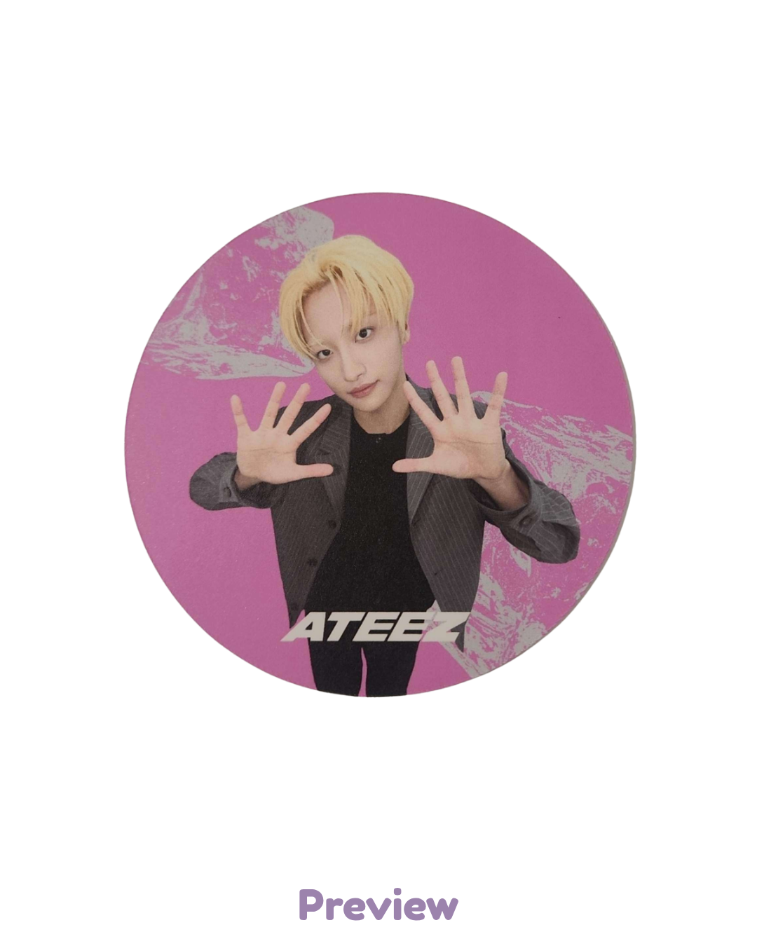 Seonghwa Apple Music/Offik Cafe Event 1.2 Coaster ver. Golden Hour part 5 ATEEZ