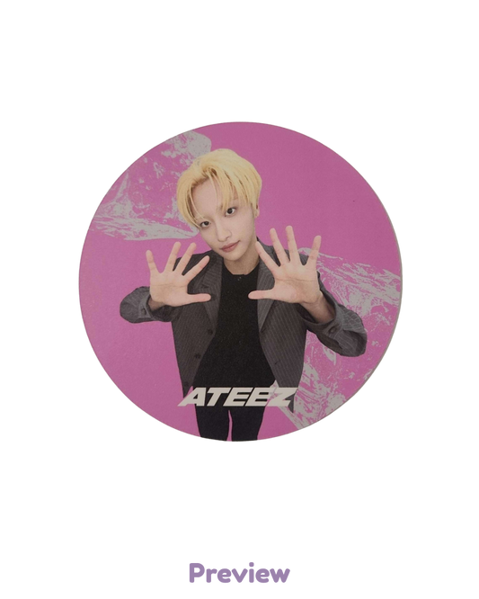 Seonghwa Apple Music/Offik Cafe Event 1.2 Coaster ver. Golden Hour part 5 ATEEZ