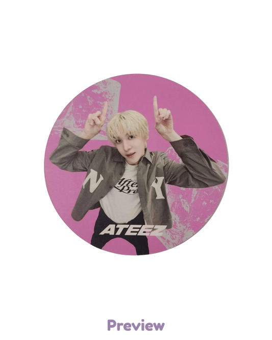 Yunho Apple Music/Offik Cafe Event 1.2 Coaster ver. Golden Hour part 5 ATEEZ