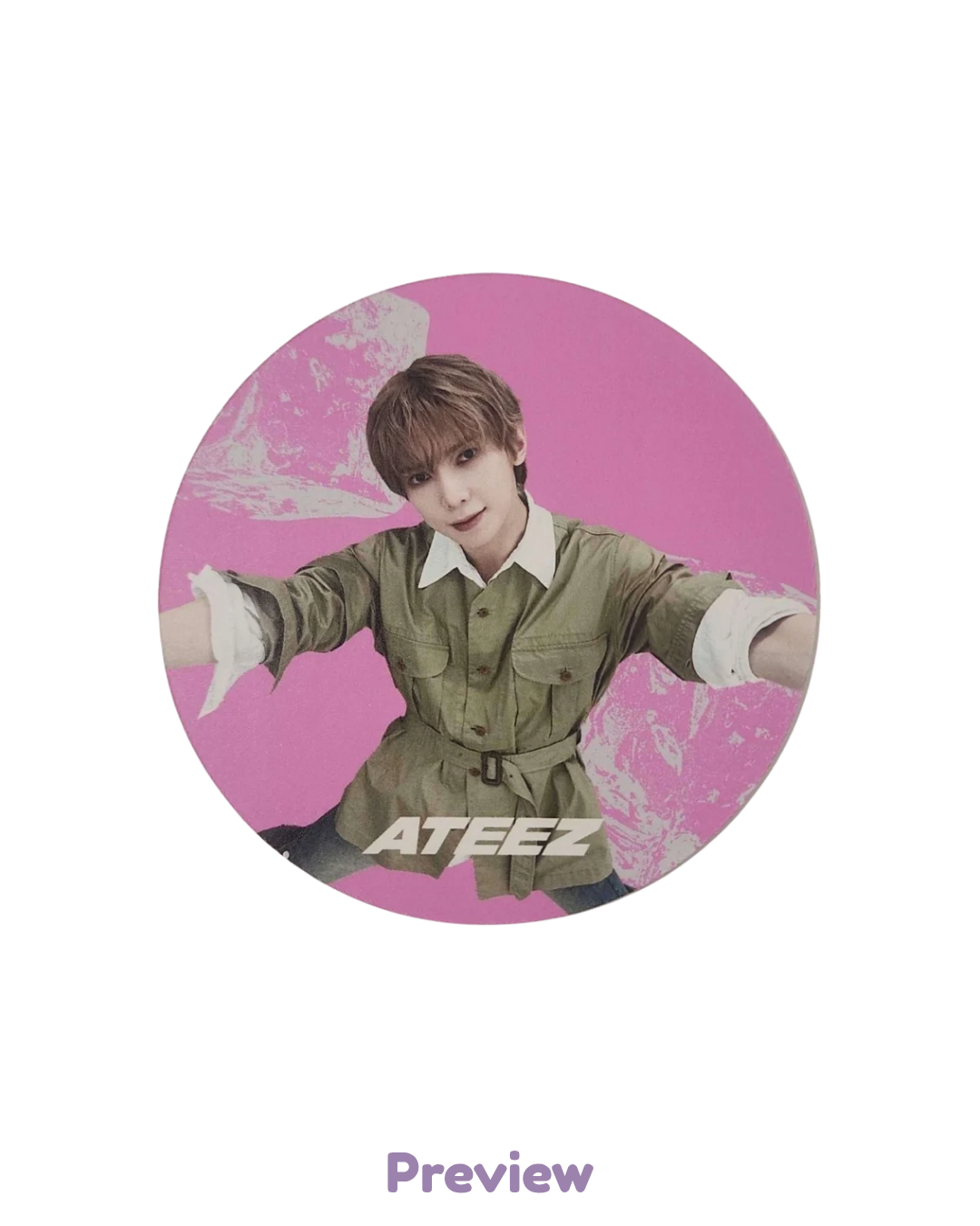 Yeosang Apple Music/Offik Cafe Event 1.2 Coaster ver. Golden Hour part 5 ATEEZ