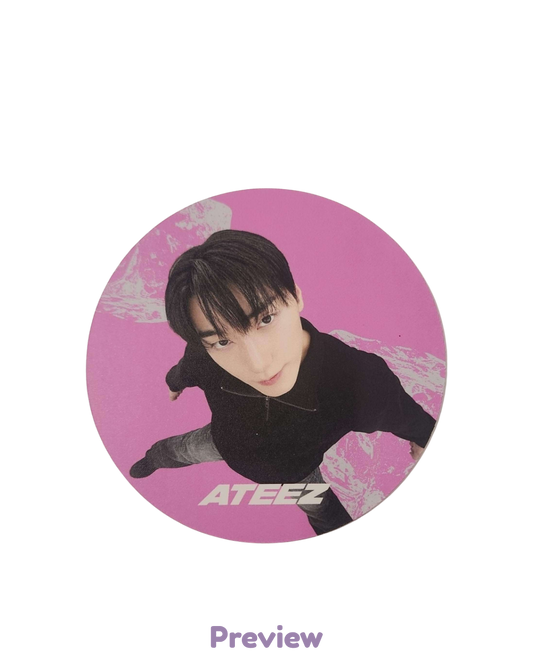 San Apple Music/Offik Cafe Event 1.2 Coaster ver. Golden Hour part 5 ATEEZ