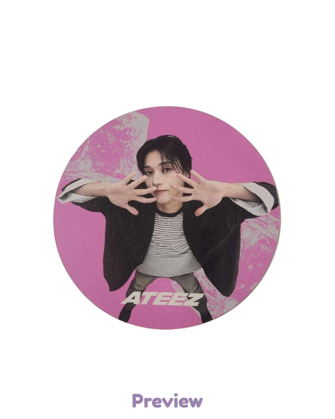 Wooyoung Apple Music/Offik Cafe Event 1.2 Coaster ver. Golden Hour part 5 ATEEZ