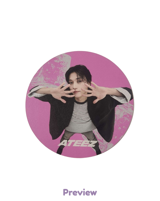 Wooyoung Apple Music/Offik Cafe Event 1.2 Coaster ver. Golden Hour part 5 ATEEZ