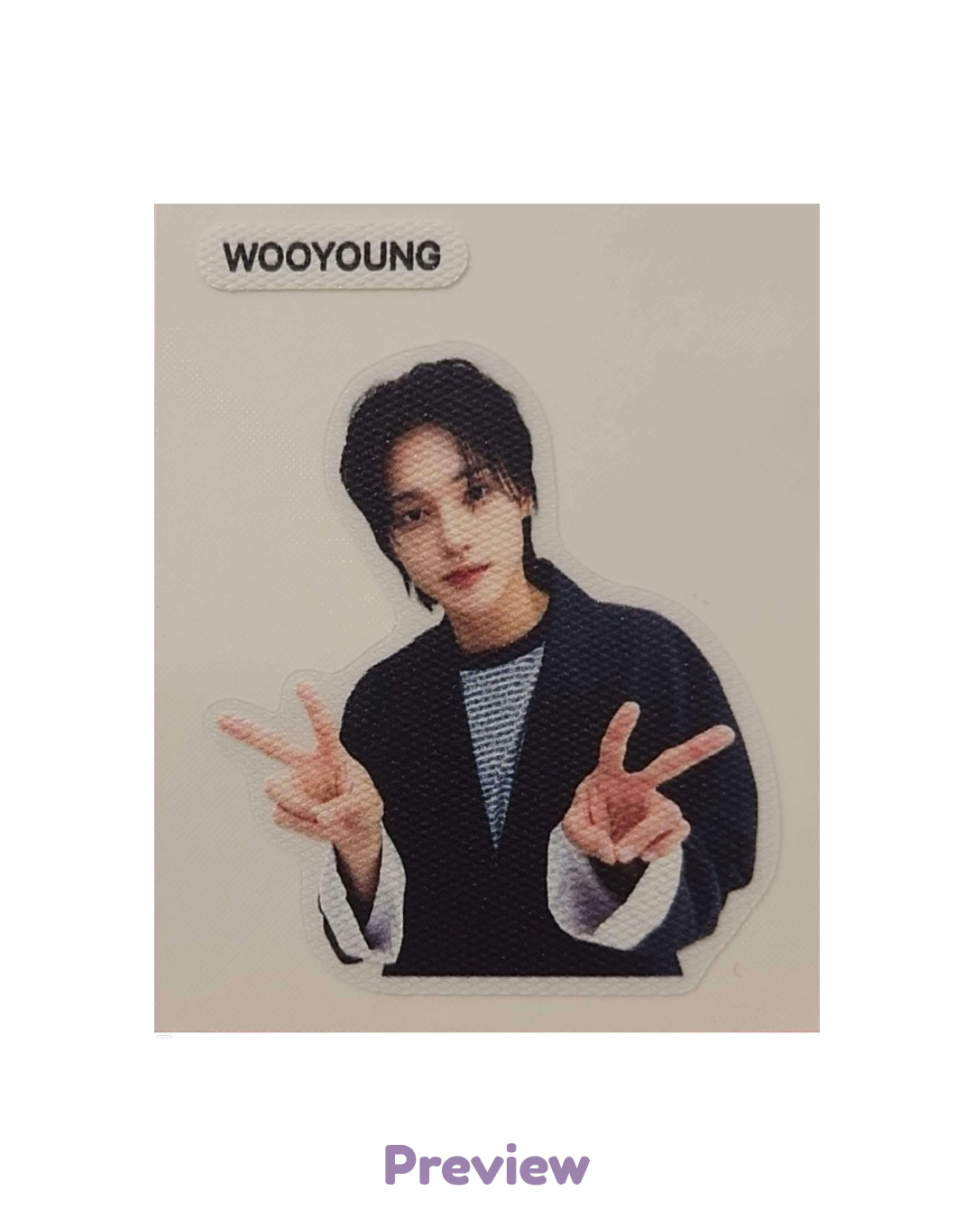 Wooyoung Apple Music Lucky Draw 1.2 Sticker ver. Golden Hour part 5 ATEEZ
