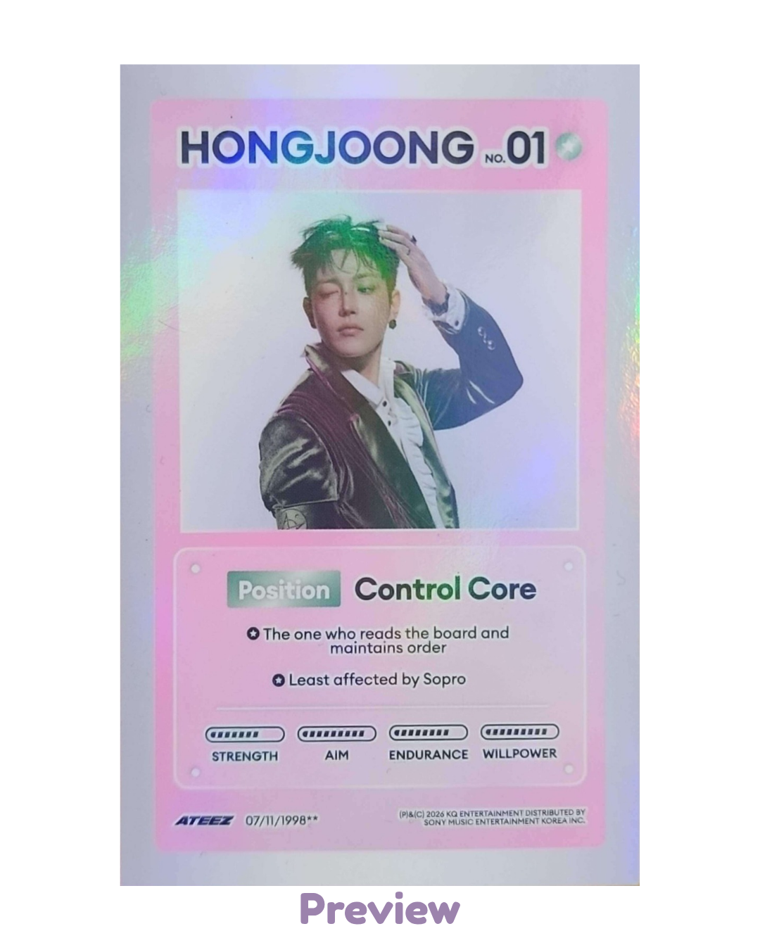 Hongjoong Photobook incl. A ver. Character Card Golden Hour part 5 ATEEZ