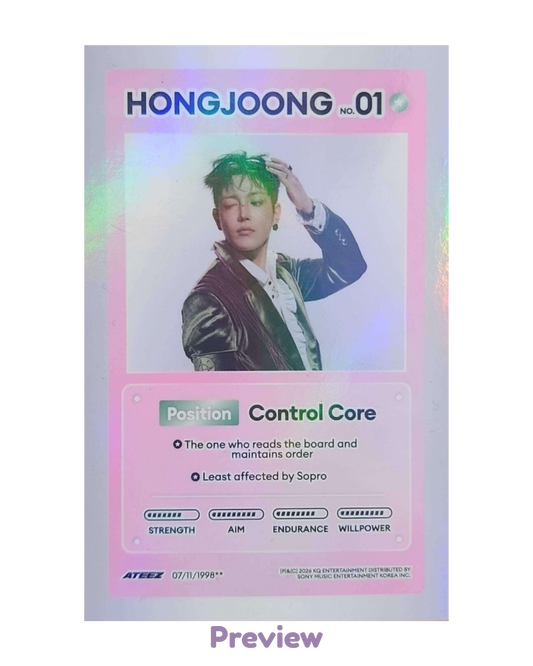 Hongjoong Photobook incl. A ver. Character Card Golden Hour part 5 ATEEZ