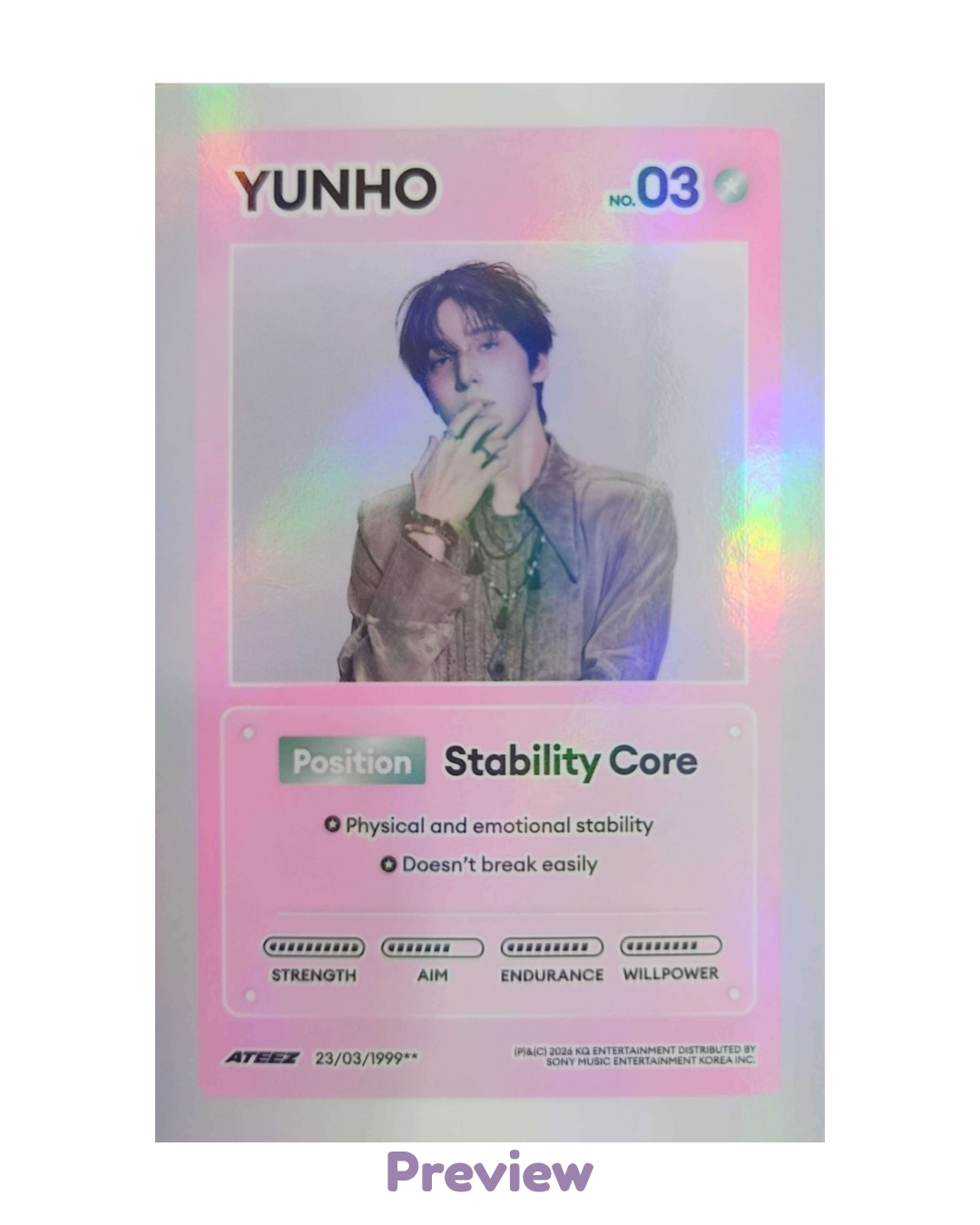 Yunho Photobook incl. A ver. Character Card Golden Hour part 5 ATEEZ