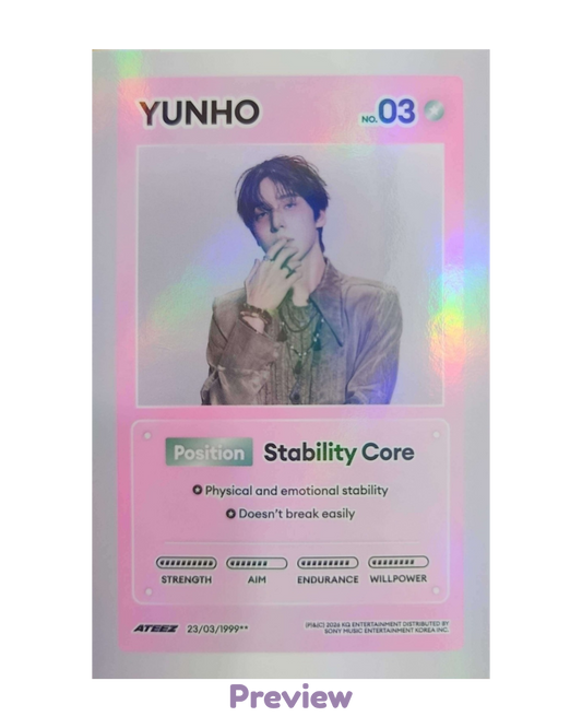 Yunho Photobook incl. A ver. Character Card Golden Hour part 5 ATEEZ