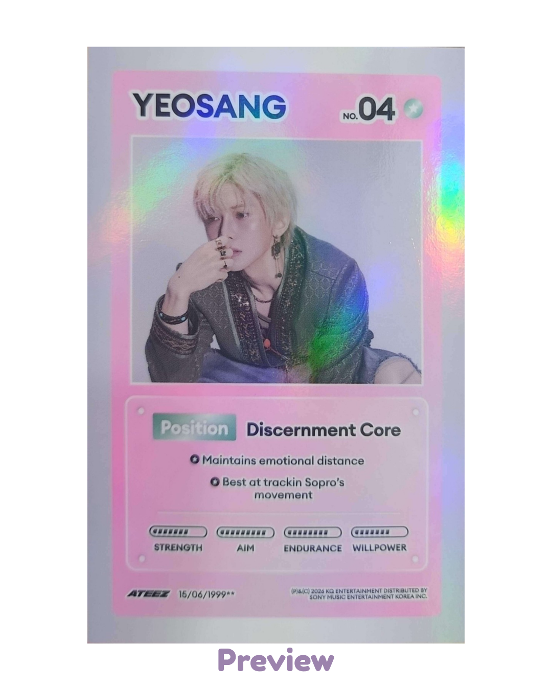 Yeosang Photobook incl. A ver. Character Card Golden Hour part 5 ATEEZ