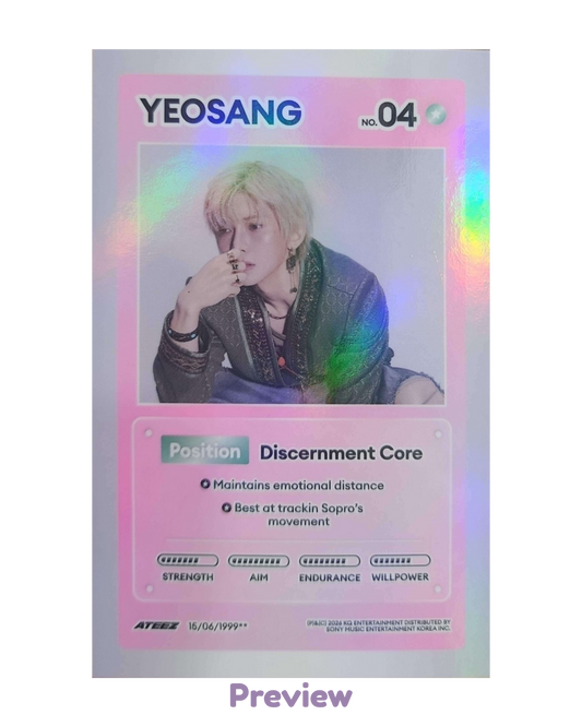 Yeosang Photobook incl. A ver. Character Card Golden Hour part 5 ATEEZ