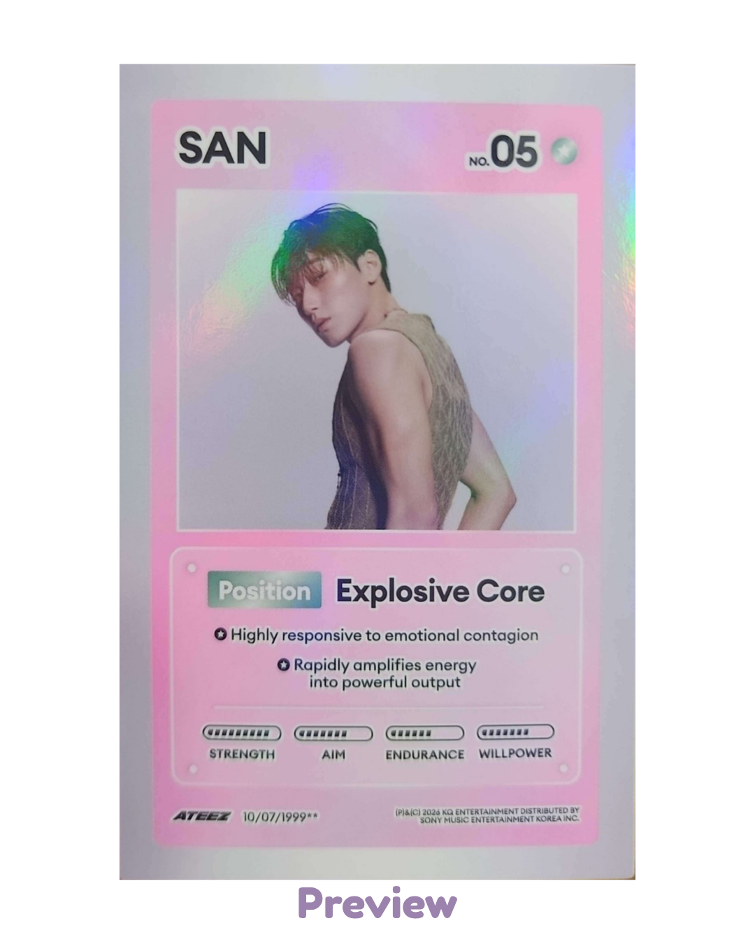 San Photobook incl. A ver. Character Card Golden Hour part 5 ATEEZ