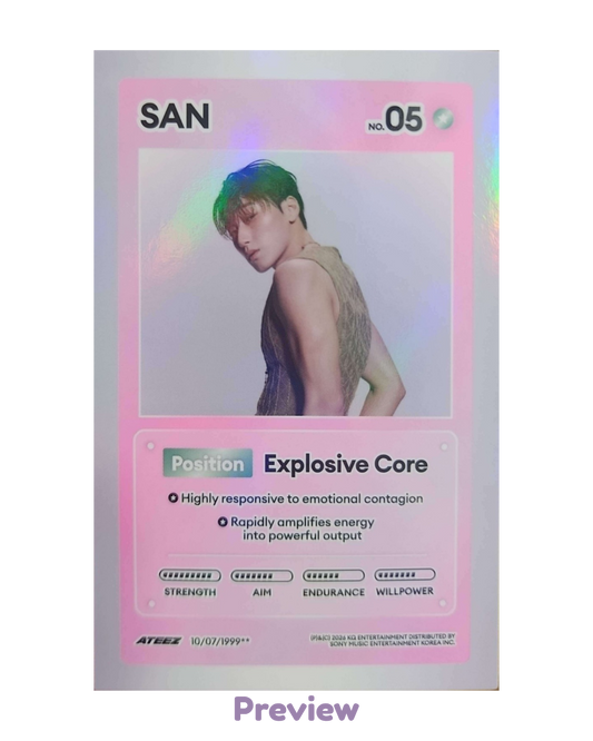 San Photobook incl. A ver. Character Card Golden Hour part 5 ATEEZ