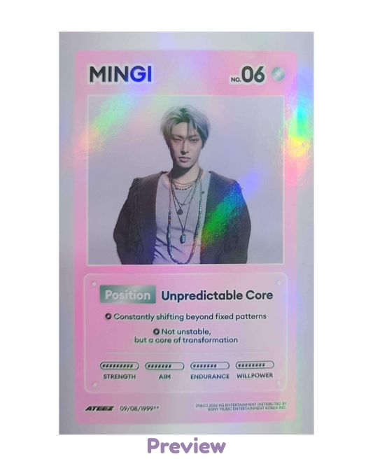Mingi Photobook incl. A ver. Character Card Golden Hour part 5 ATEEZ