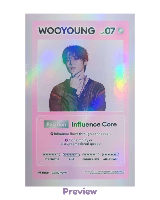 Wooyoung Photobook incl. A ver. Character Card Golden Hour part 5 ATEEZ