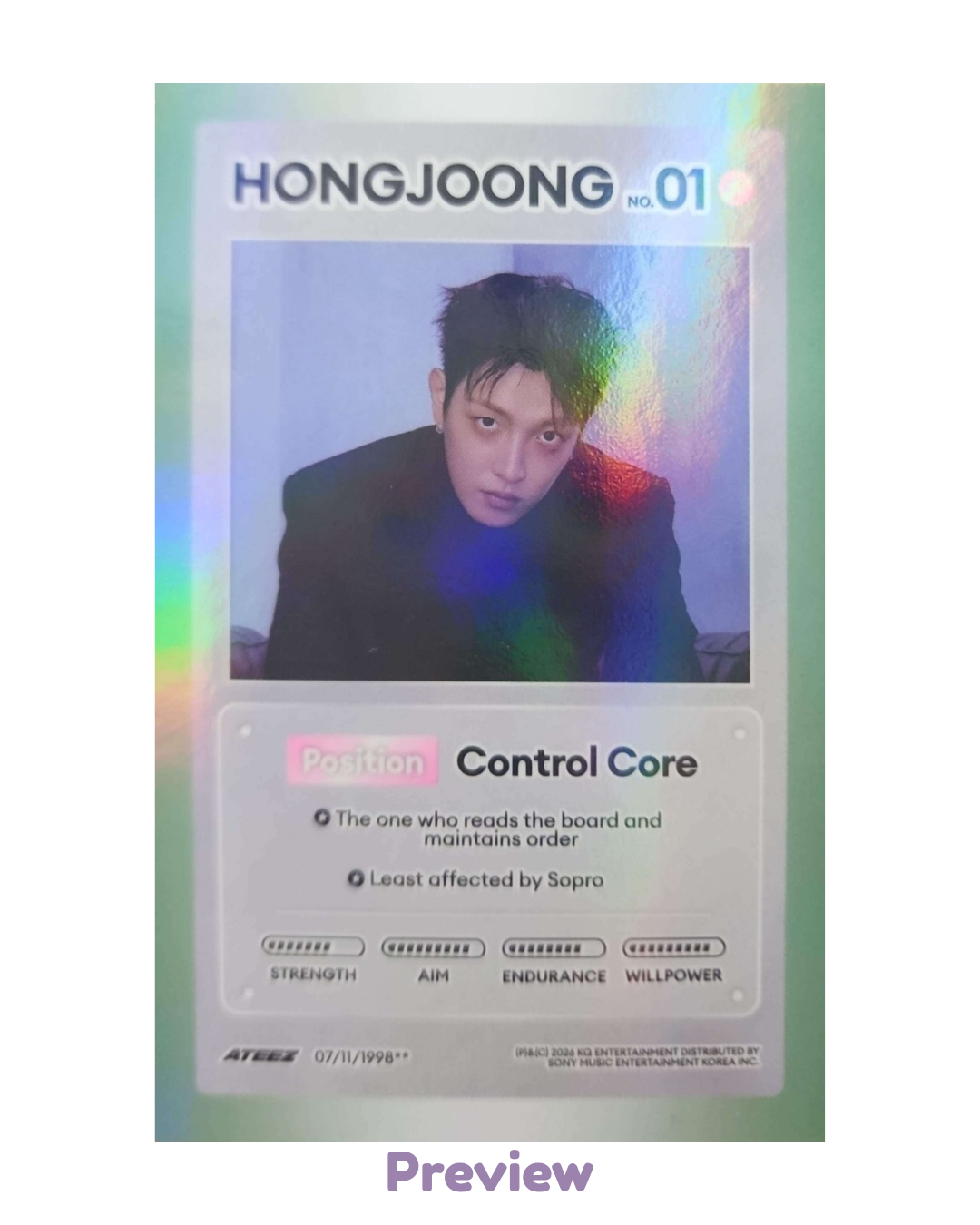 Hongjoong Photobook incl. Diary ver. Character Card Golden Hour part 5 ATEEZ