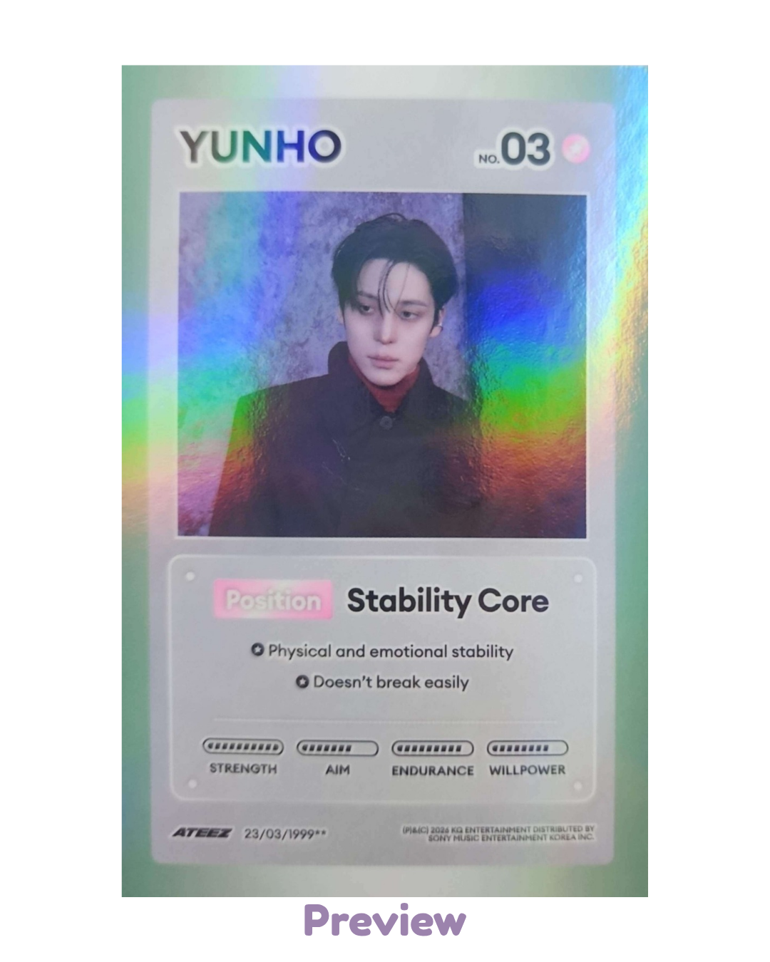 Yunho Photobook incl. Diary ver. Character Card Golden Hour part 5 ATEEZ