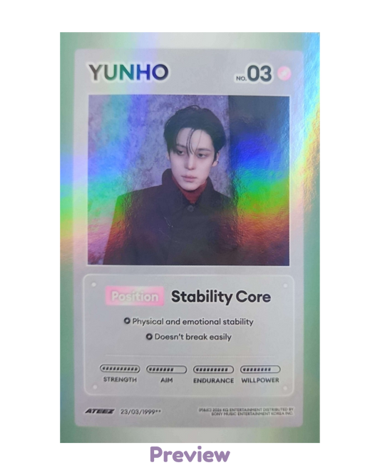 Yunho Photobook incl. Diary ver. Character Card Golden Hour part 5 ATEEZ